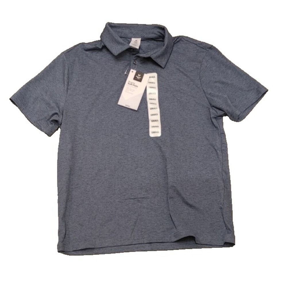 NWT‎ Member's Mark Favorite Soft Polo Washed Indigo Heather XXL